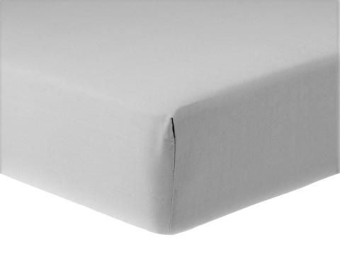 Prześcieradło 160x200 cm z mikrofibry bez gumki stalowy