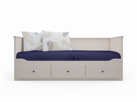 Prześcieradło 160x200 cm z bawełny bez gumki granat