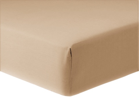 Prześcieradło 160x200 cm z mikrofibry bez gumki beż