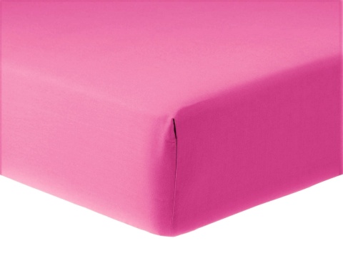 Prześcieradło 160x200 cm z mikrofibry bez gumki fuksja