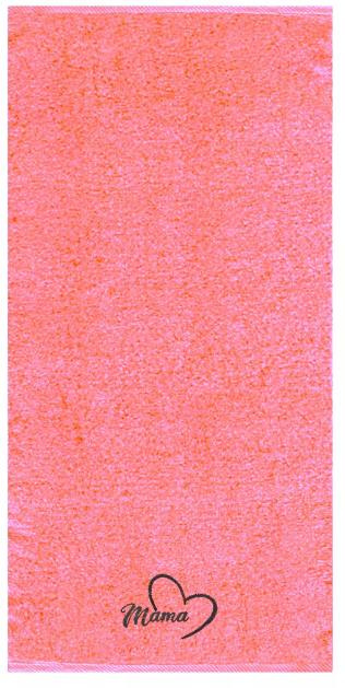 Komplet ręczników 2x70x140cm DLA MAMY DLA TATY koral/grafit