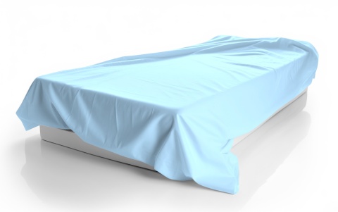 Prześcieradło 160x200 cm z mikrofibry bez gumki błękit