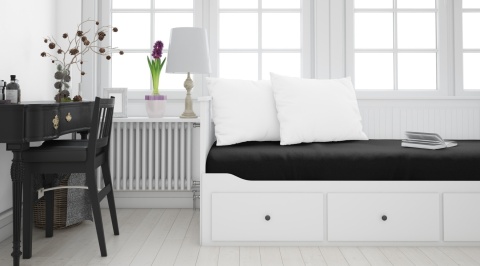 Prześcieradło 160x200 cm z mikrofibry bez gumki czarny