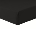 Prześcieradło 160x200 cm z mikrofibry bez gumki czarny