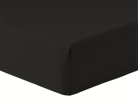 Prześcieradło 160x200 cm z mikrofibry bez gumki czarny