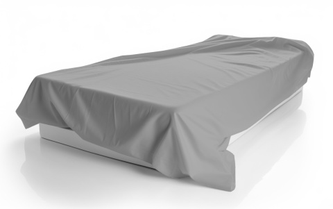 Prześcieradło 160x200 cm z mikrofibry bez gumki stalowy