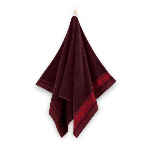 Ręcznik RONDO 70x140 bordowy