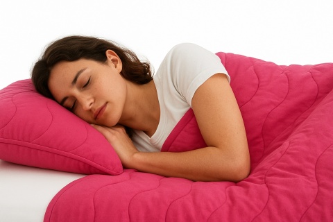 KOŁDRA ZIMOWA 180X200 cm WEŁNA OWCZA RÓŻ