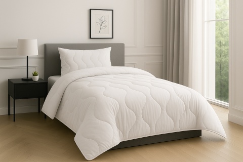 KOŁDRA 150X200 CAŁOROCZNA antyalergiczna biała SilMed+