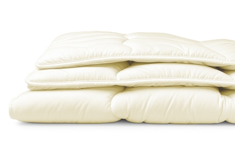 KOŁDRA ZIMOWA 180X200 CM WEŁNA OWCZA ECRU