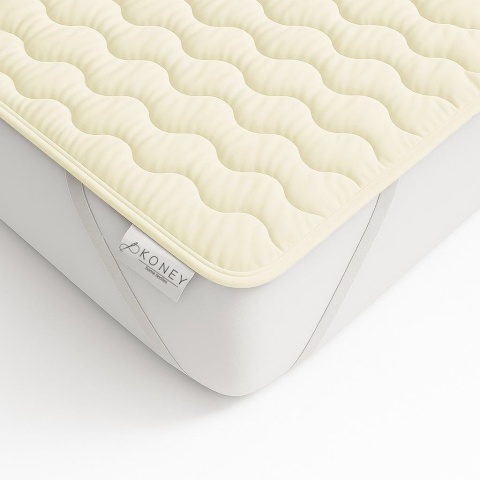 Ochraniacz na materac 160x200 TOPPER nawierzchniowy WEŁNA OWCZA